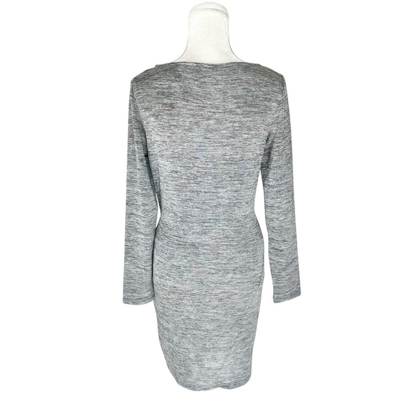 Sport The Kooples gray mini dress long sleeves tie knot skirt 3/8/large - Picture 10 of 16